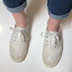Slightly used white keds
